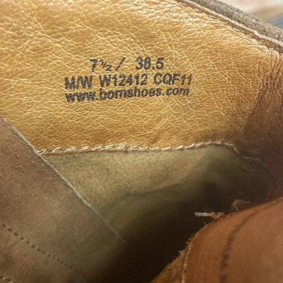 Born Karin Leather Side Zip Heeled Boots Brown Size 7.5 - Picture 8 of 8